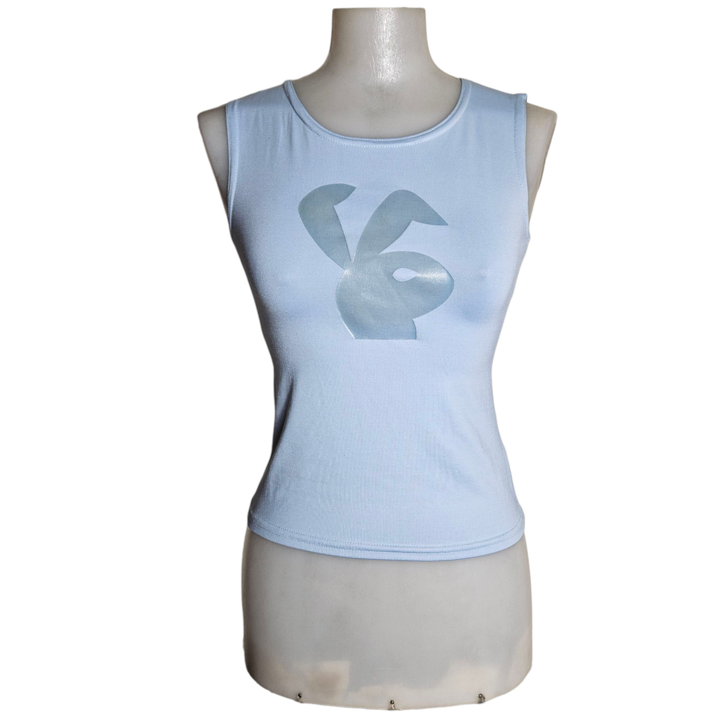 Blue rabbit print top