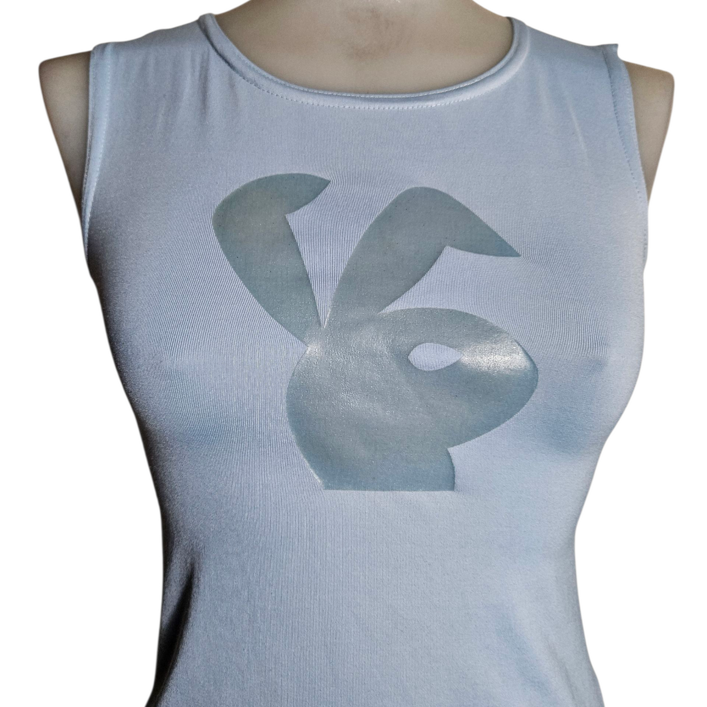 Blue rabbit print top