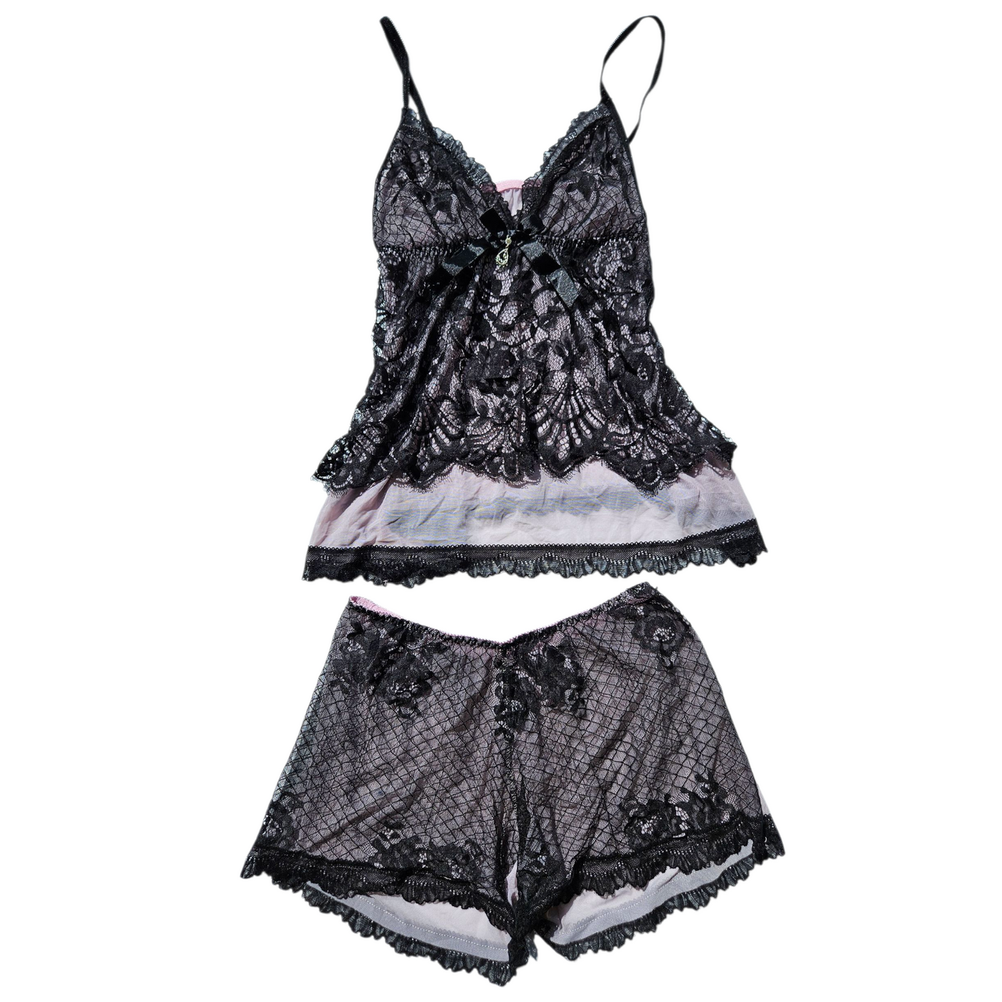 Ensemble de lingerie lila et noir