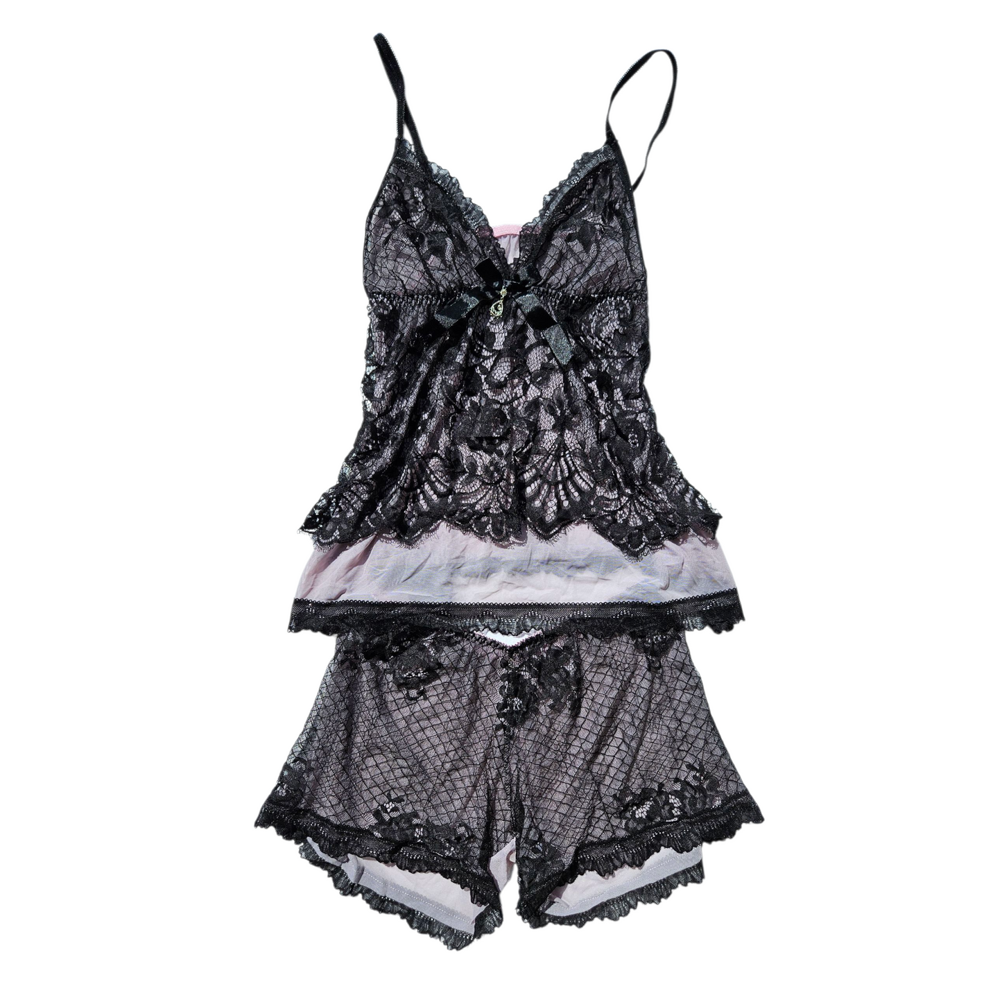 Ensemble de lingerie lila et noir