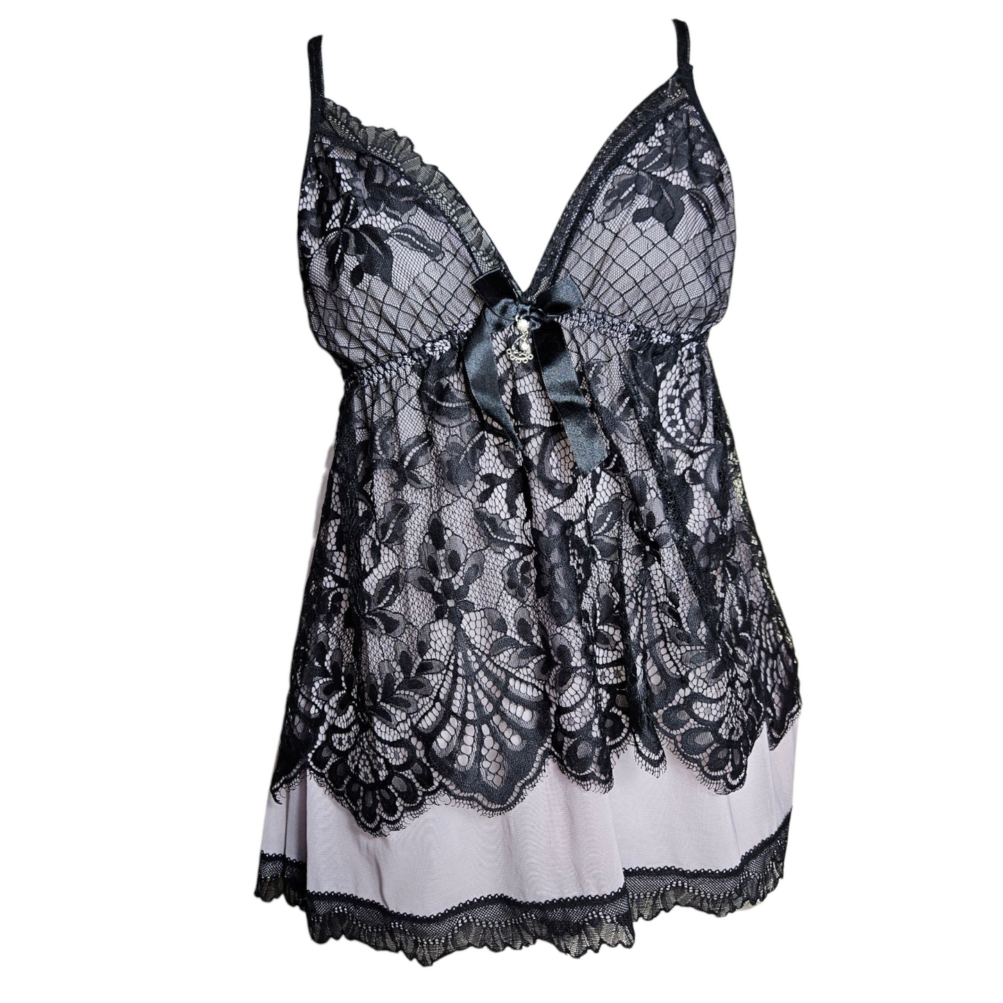 Ensemble de lingerie lila et noir