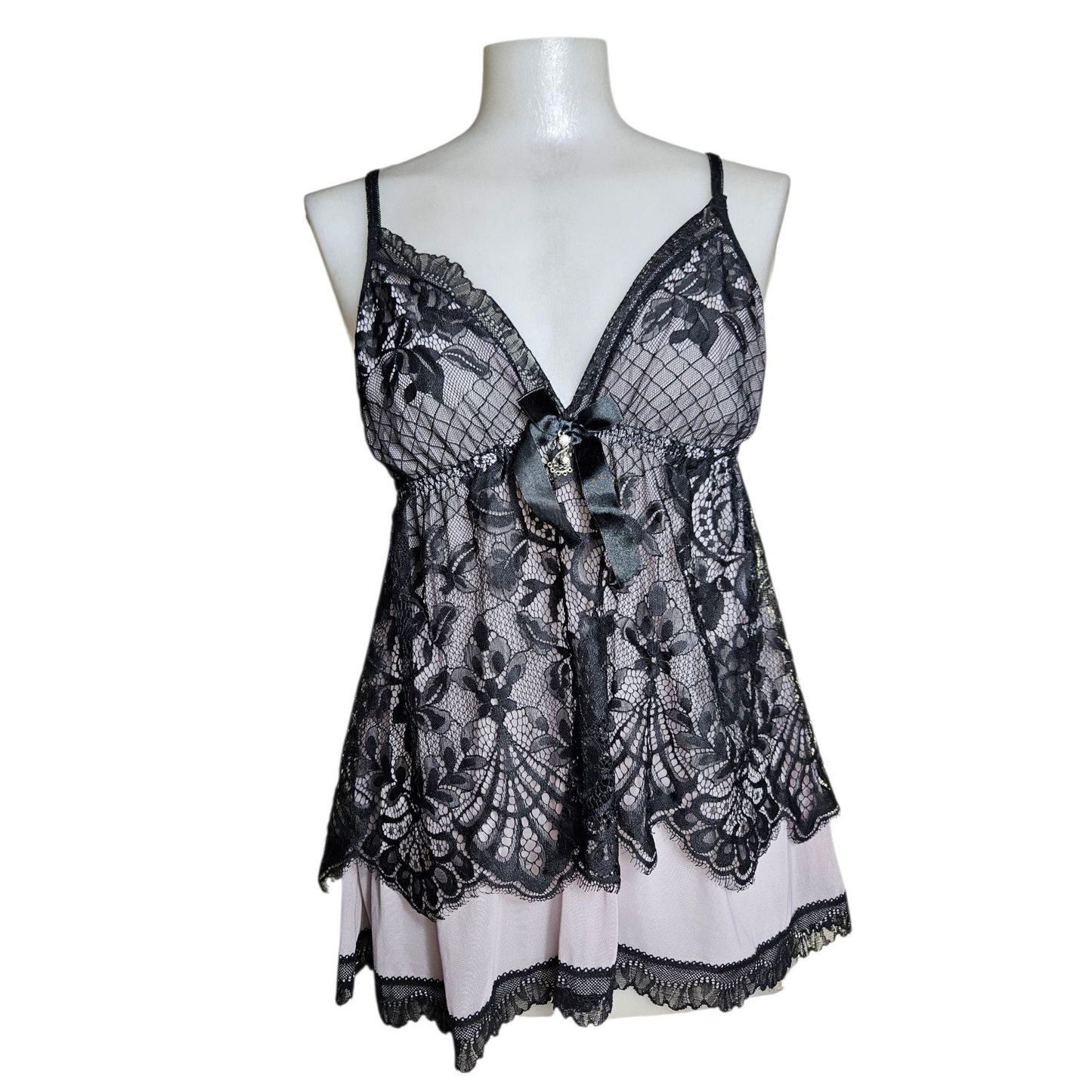 Ensemble de lingerie lila et noir