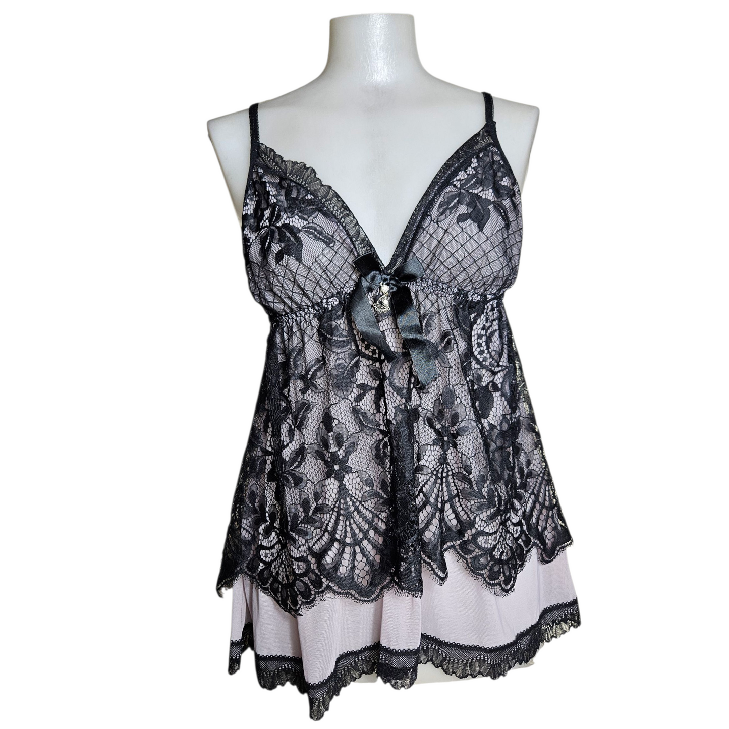 Ensemble de lingerie lila et noir