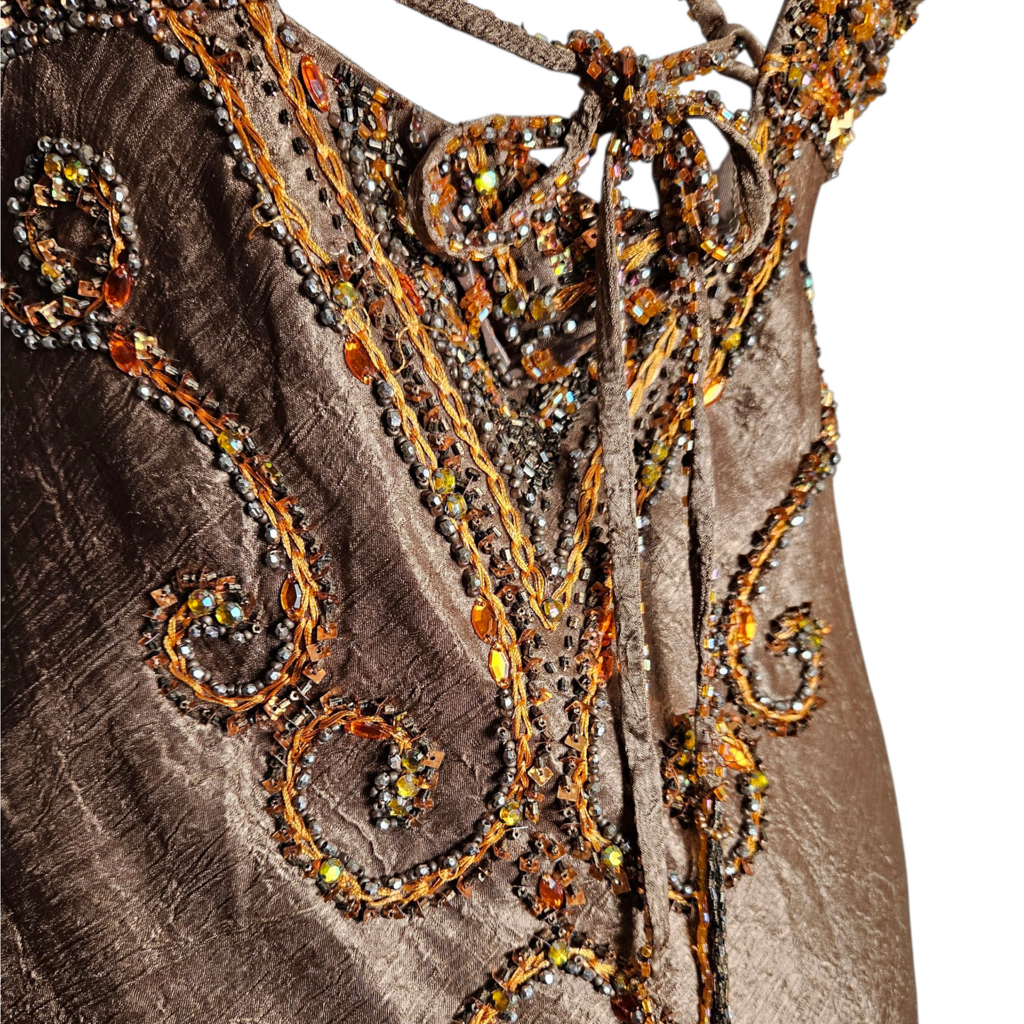 Robe de soirée brodée de perles
