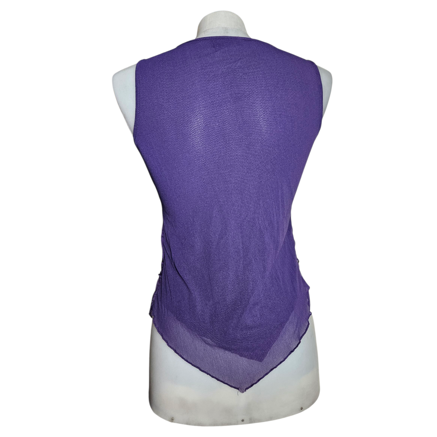 Haut en voile violet brodé de sequins