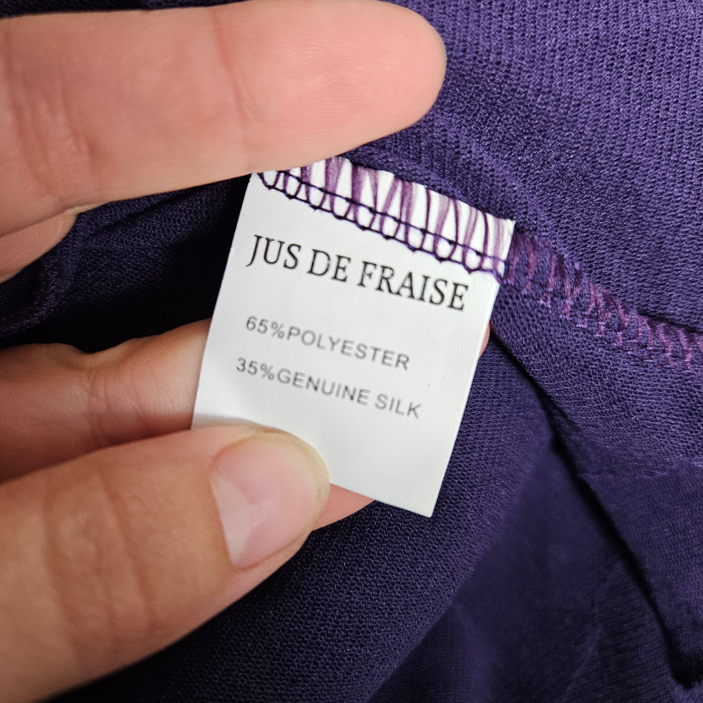 Haut en voile violet brodé de sequins