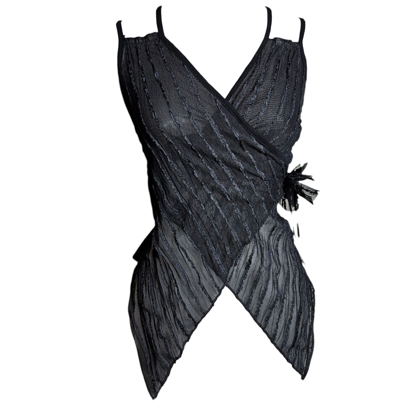 Wrap-over voile top