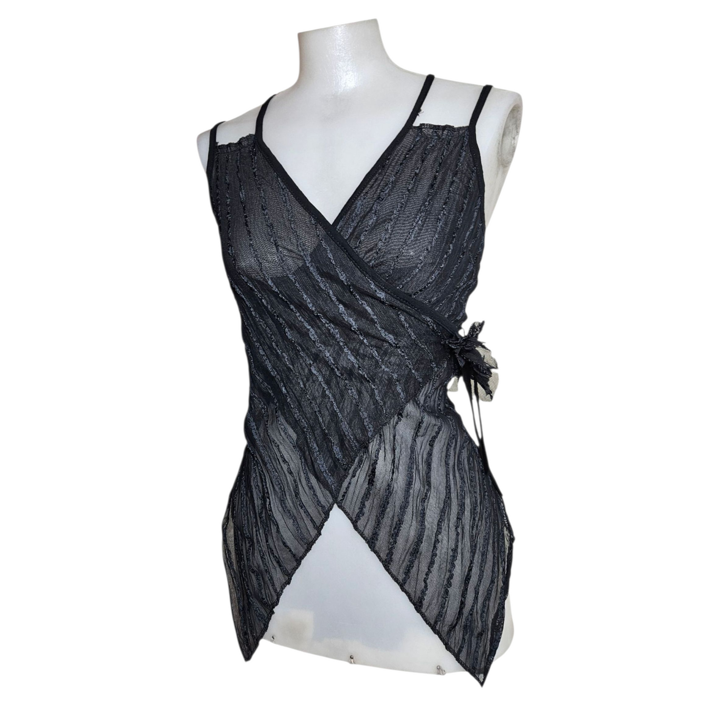 Wrap-over voile top