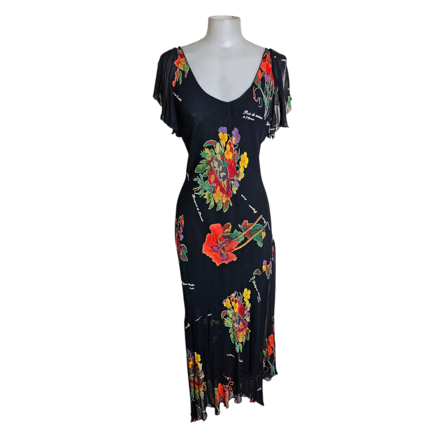 René Derhy floral voile dress