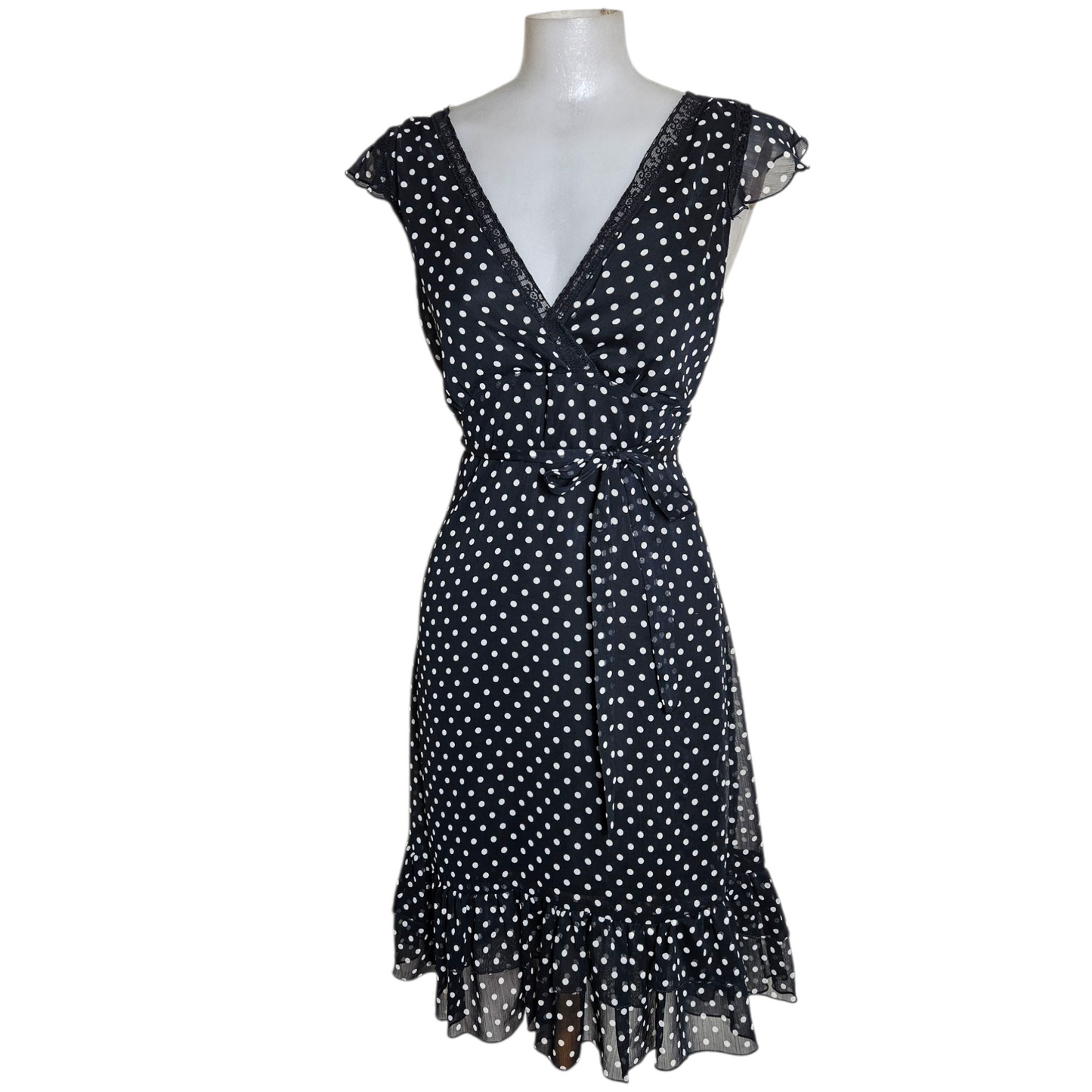 Polka dot voile dress