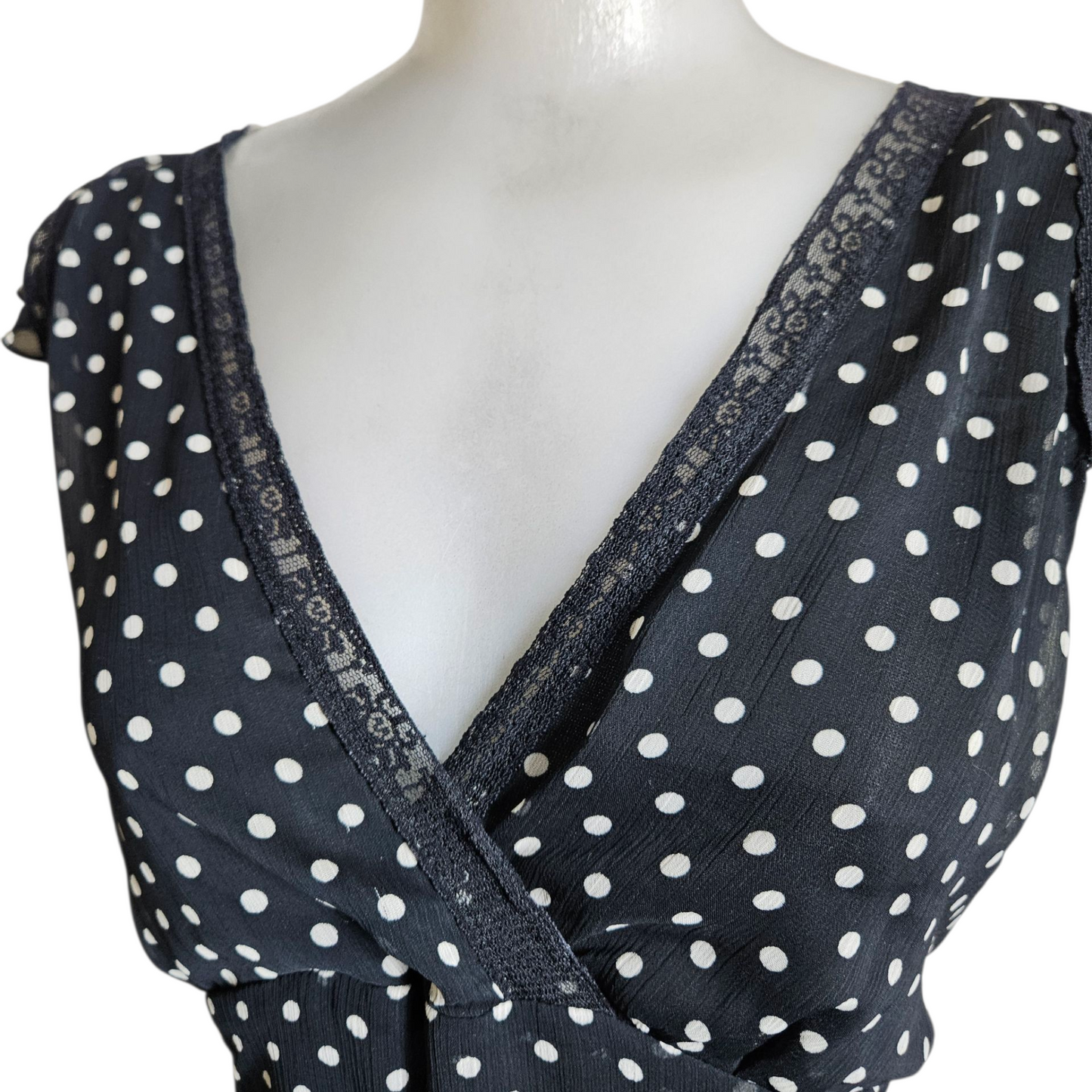 Polka dot voile dress