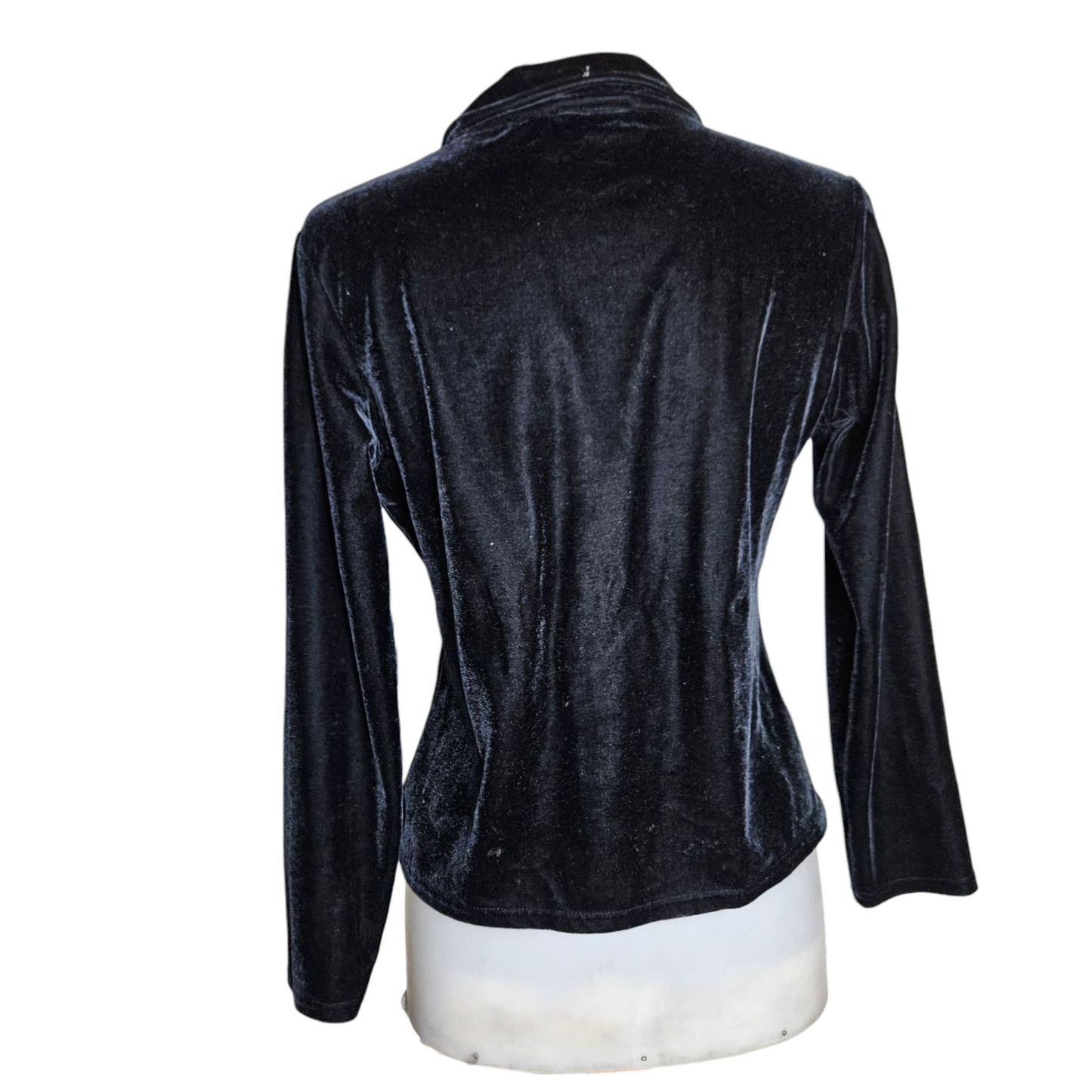Surchemise noire en velours ras