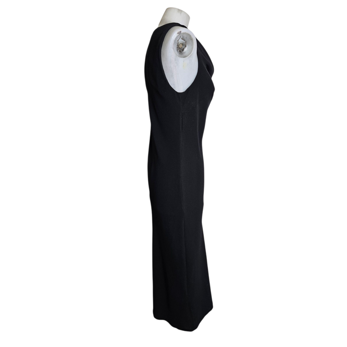 Black cowl neck dress
