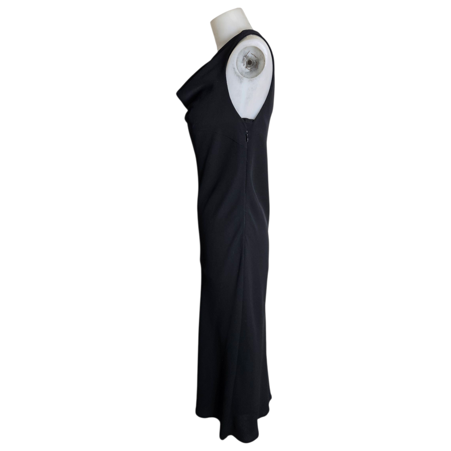 Black cowl neck dress