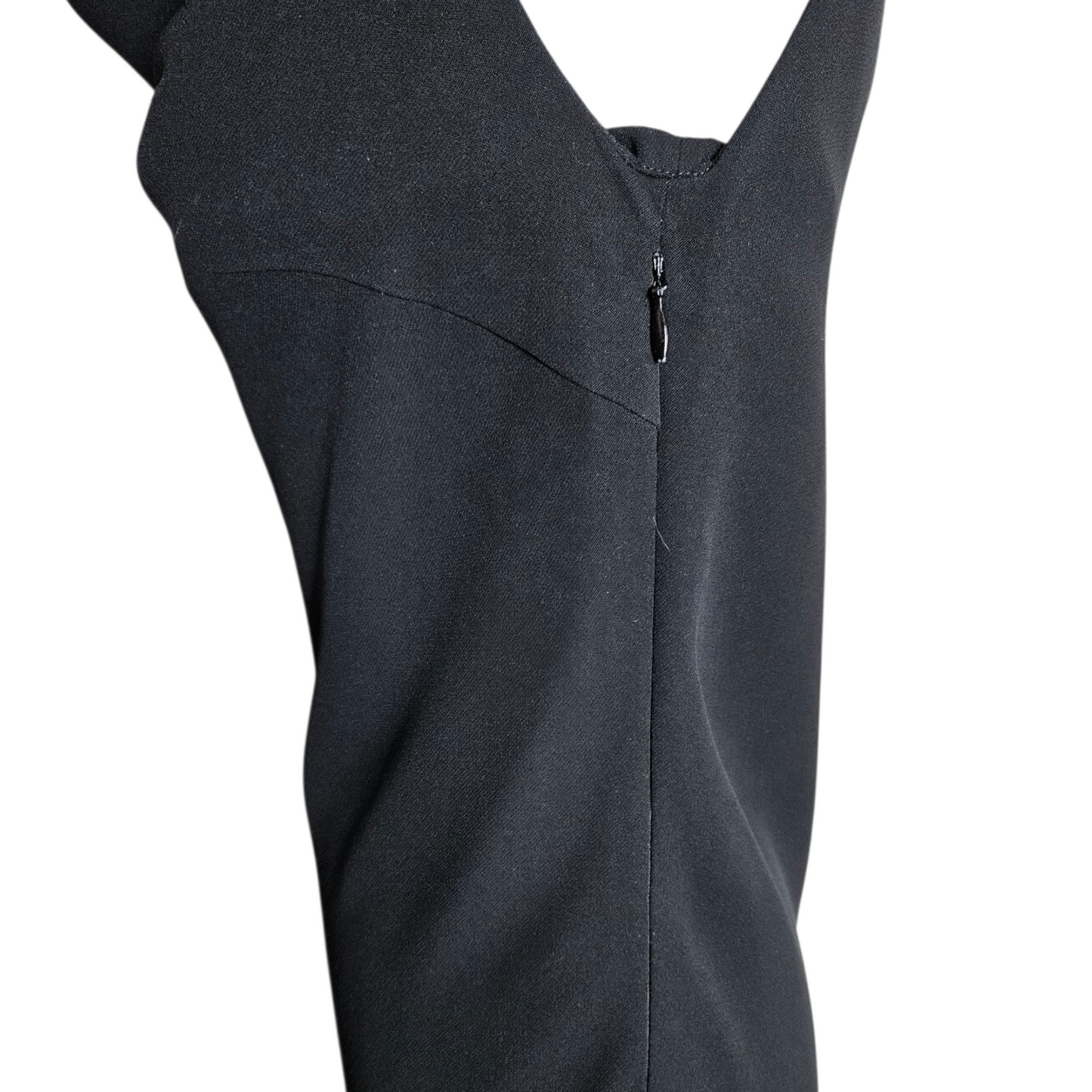 Black cowl neck dress