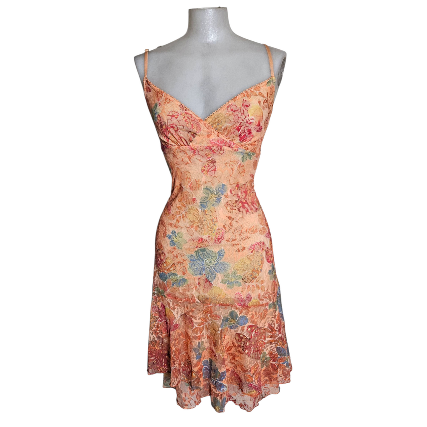 Short orange lace dress