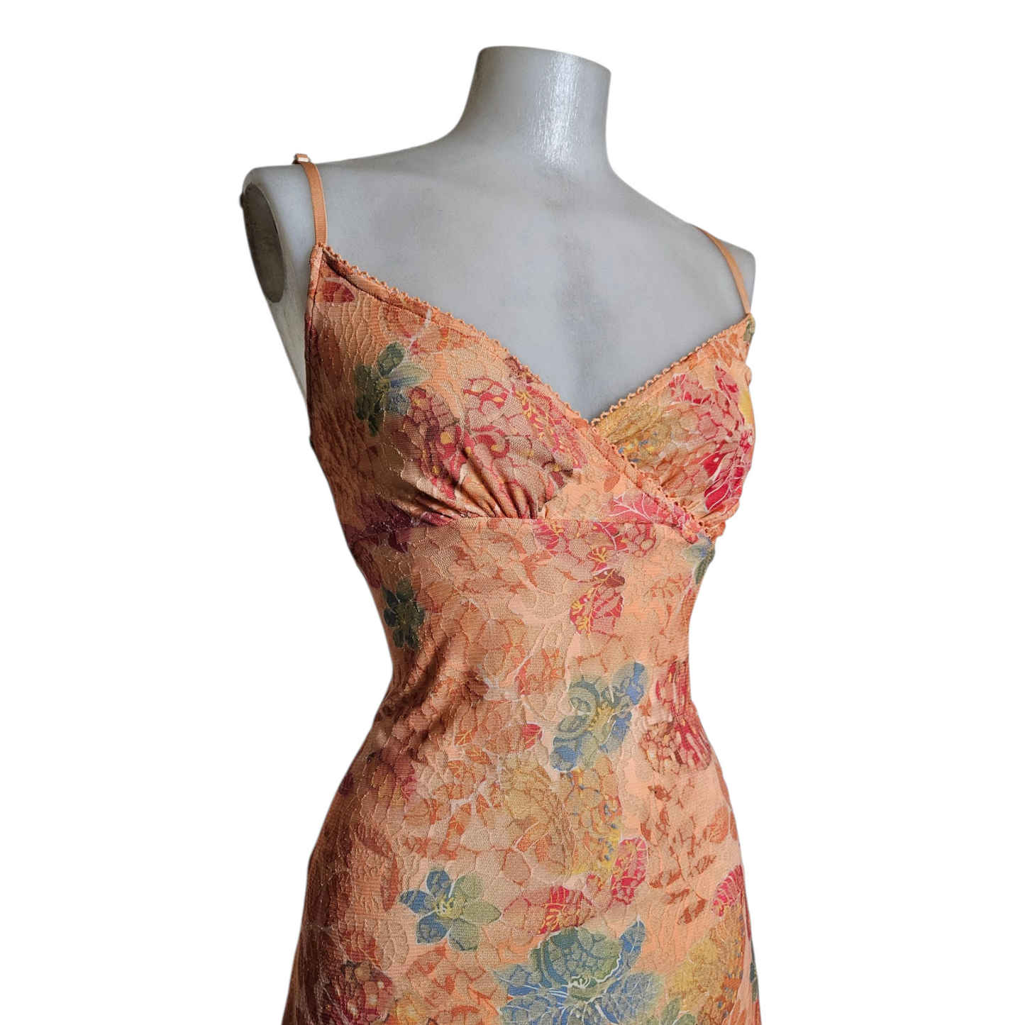Short orange lace dress