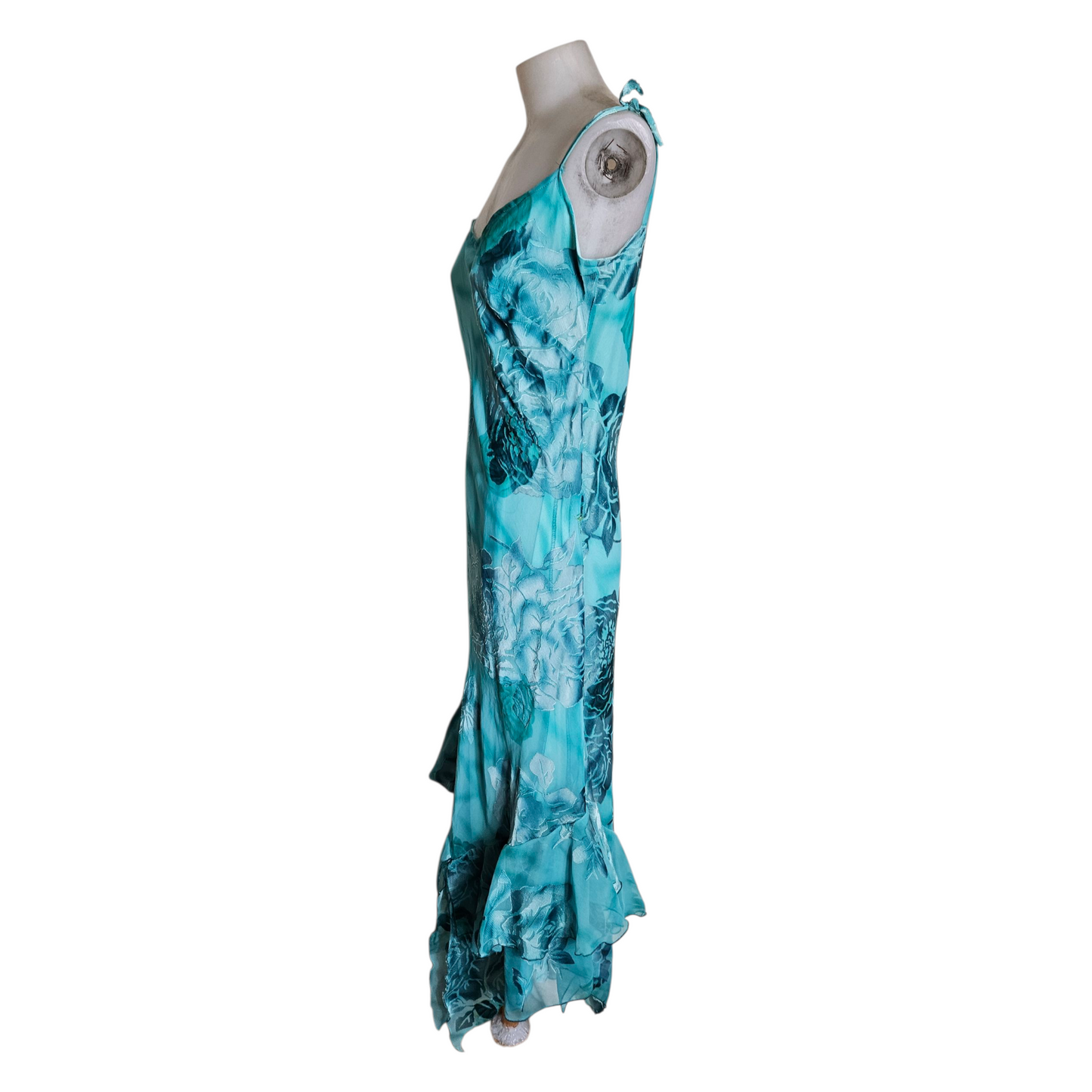 Blue floral voile dress