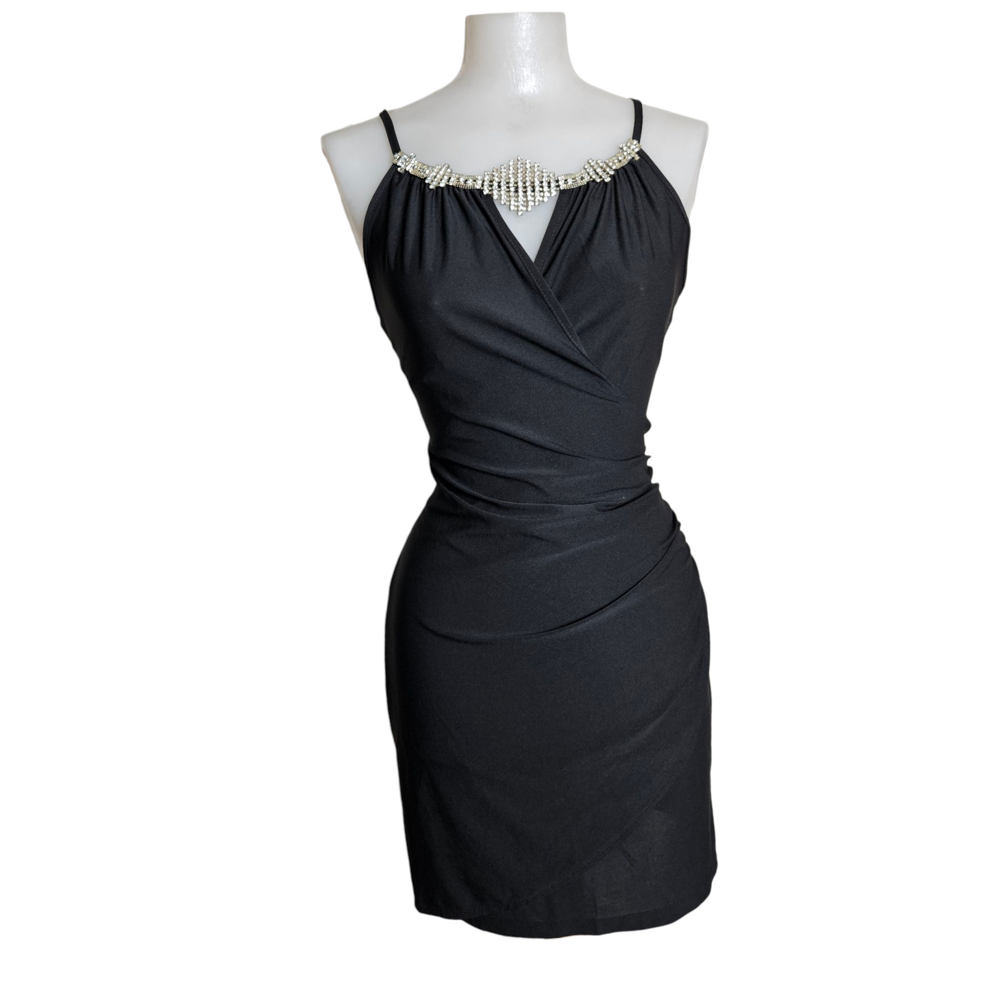 Short dress with jewel detail