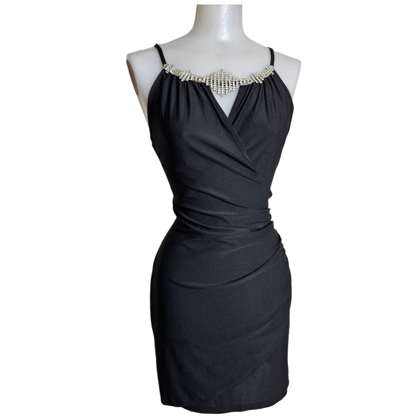 Short dress with jewel detail