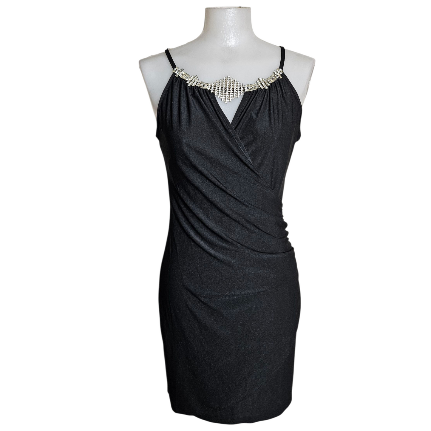 Short dress with jewel detail