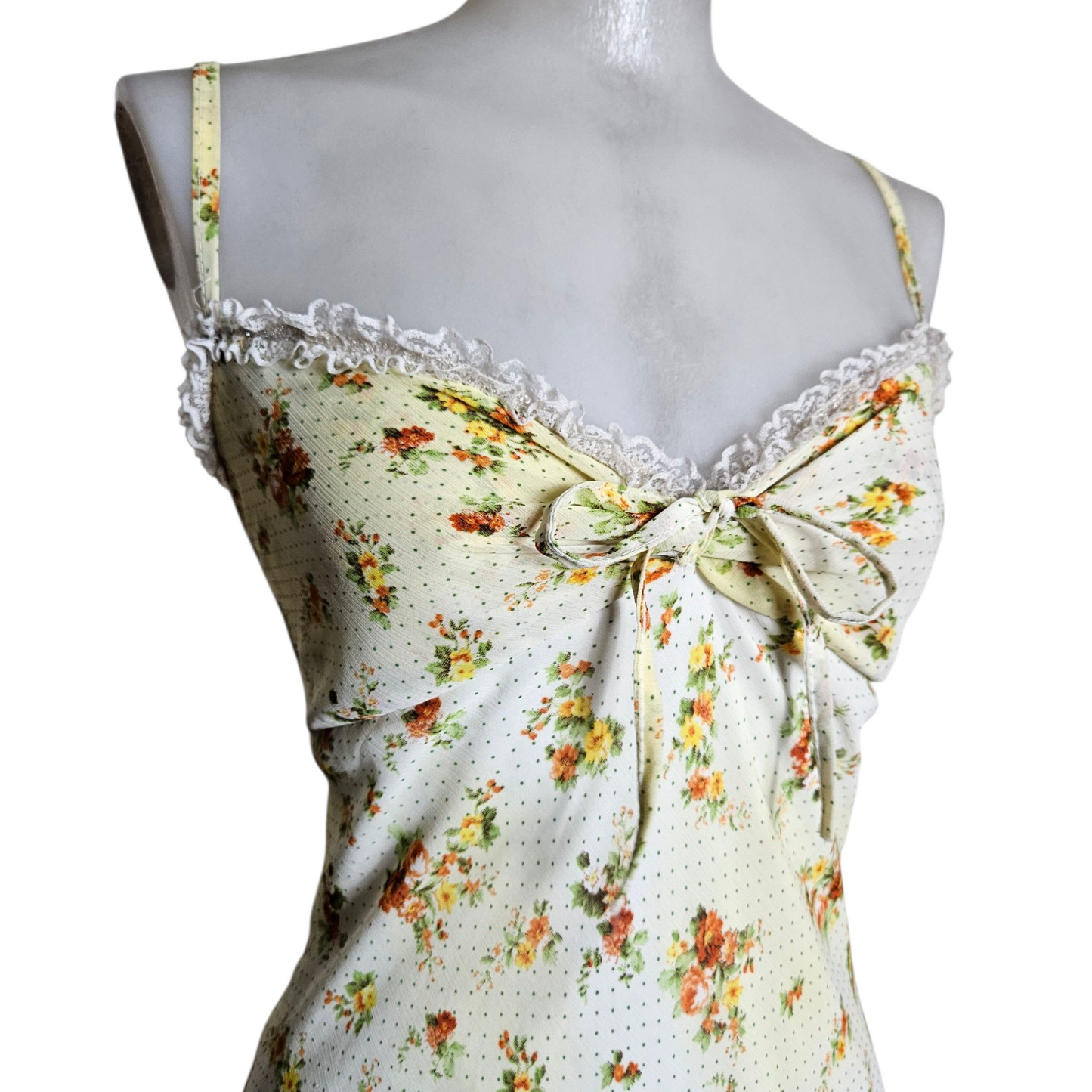 Light voile dress with floral pattern