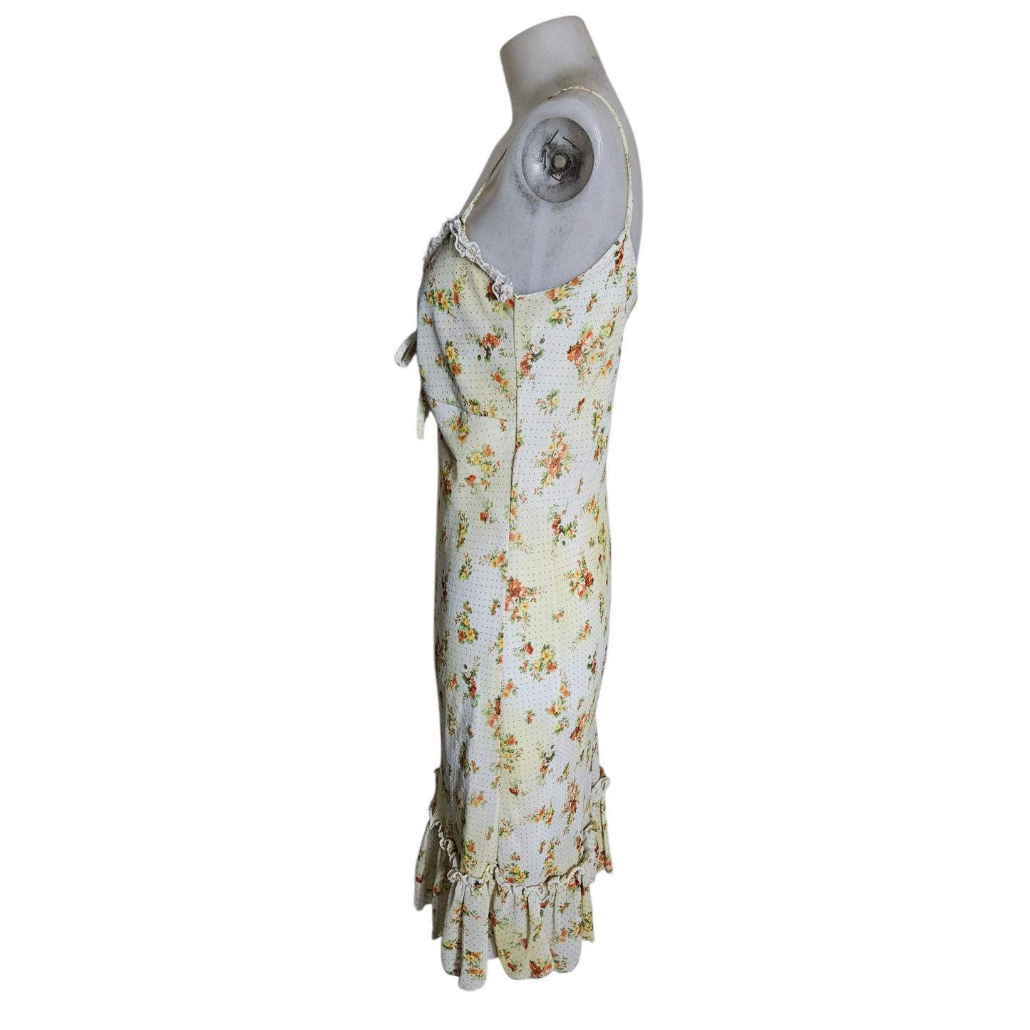 Light voile dress with floral pattern
