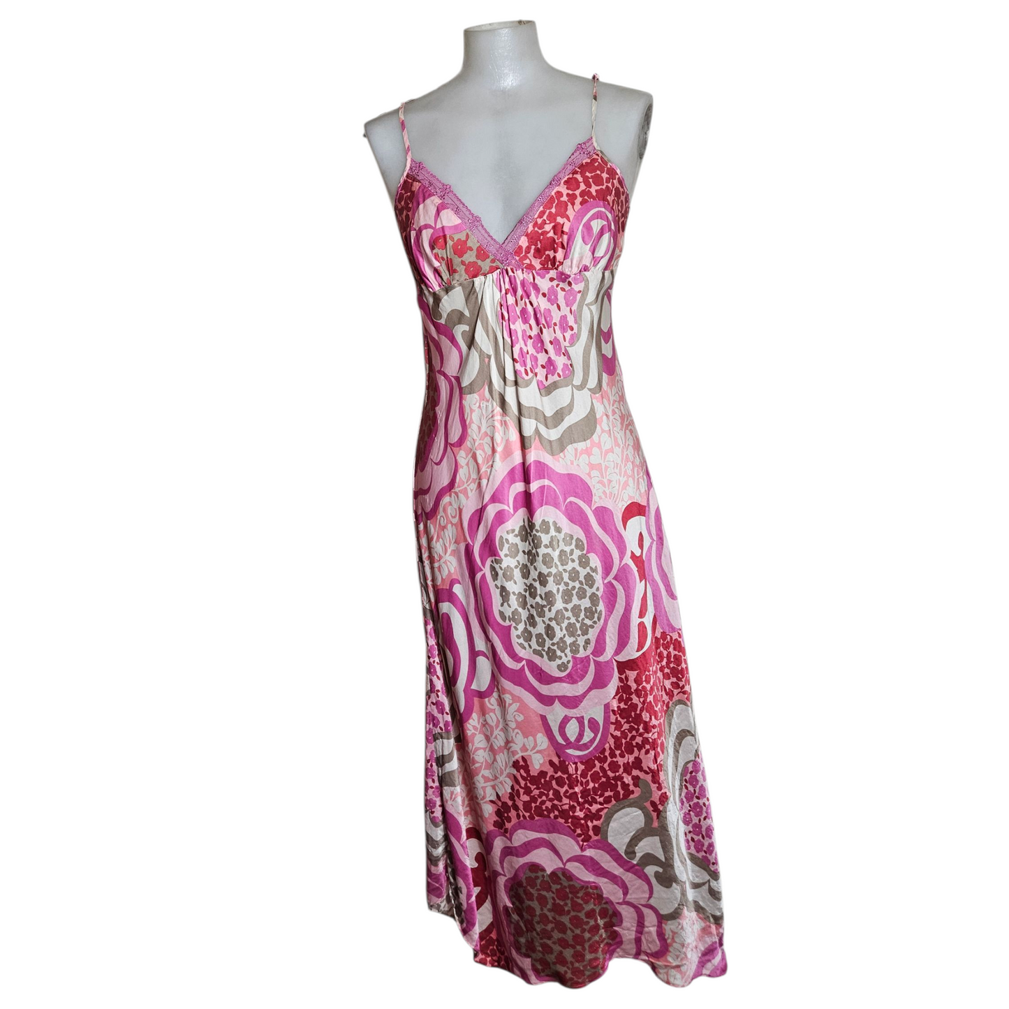 Flowing silk maxi dress