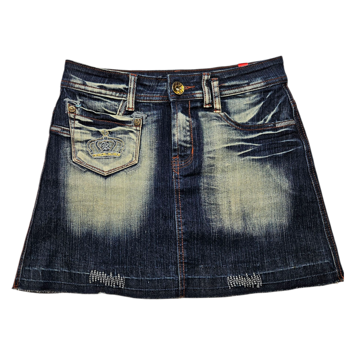 Mini jupe en denim délavée