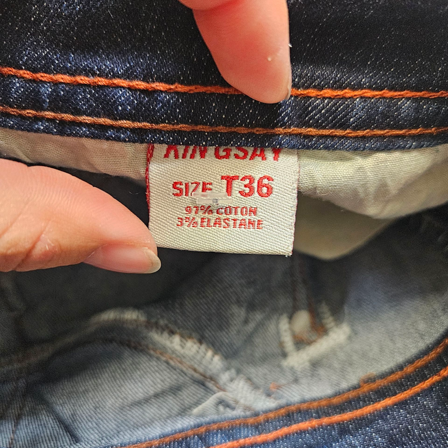Mini jupe en denim délavée
