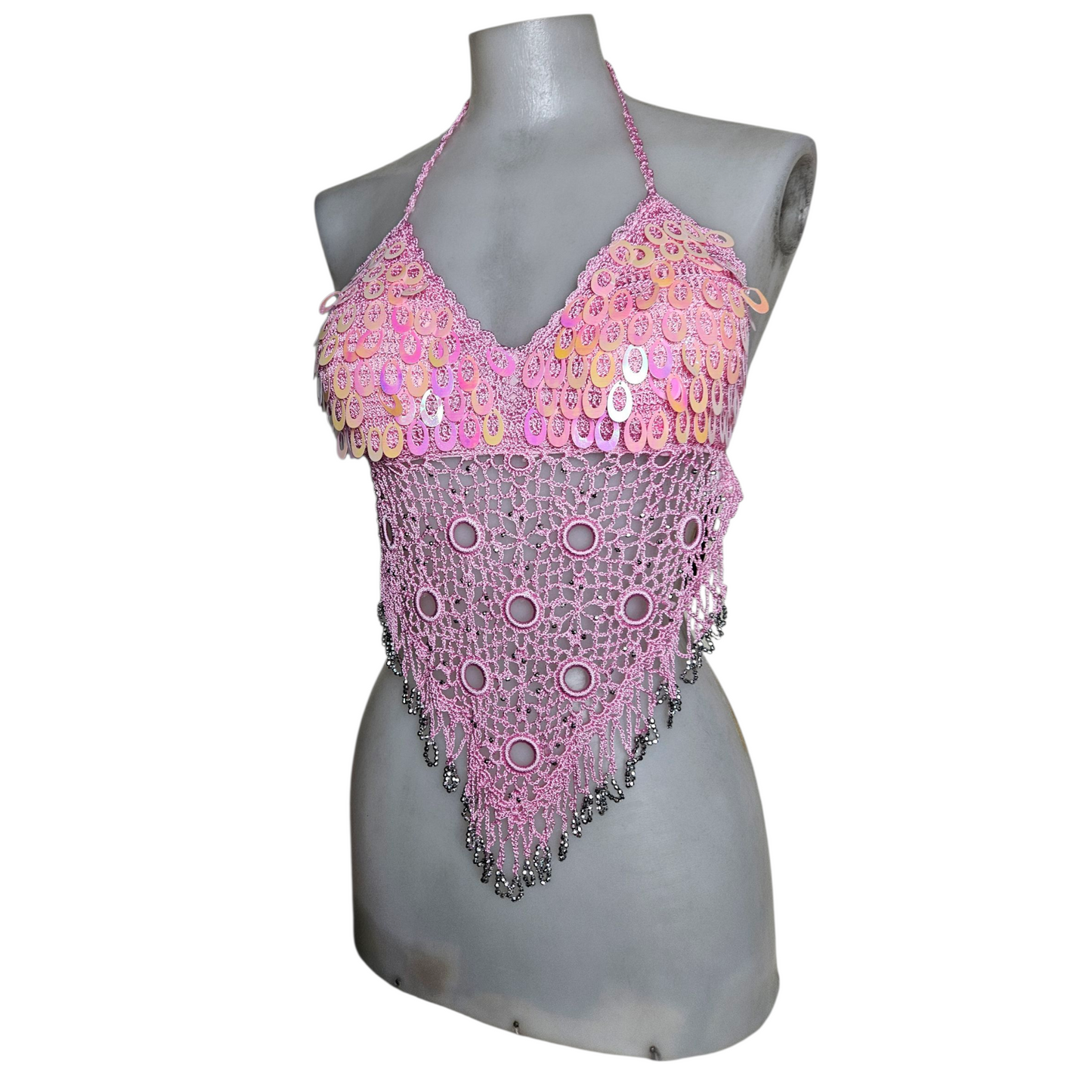 Dos nu brodé de sequins