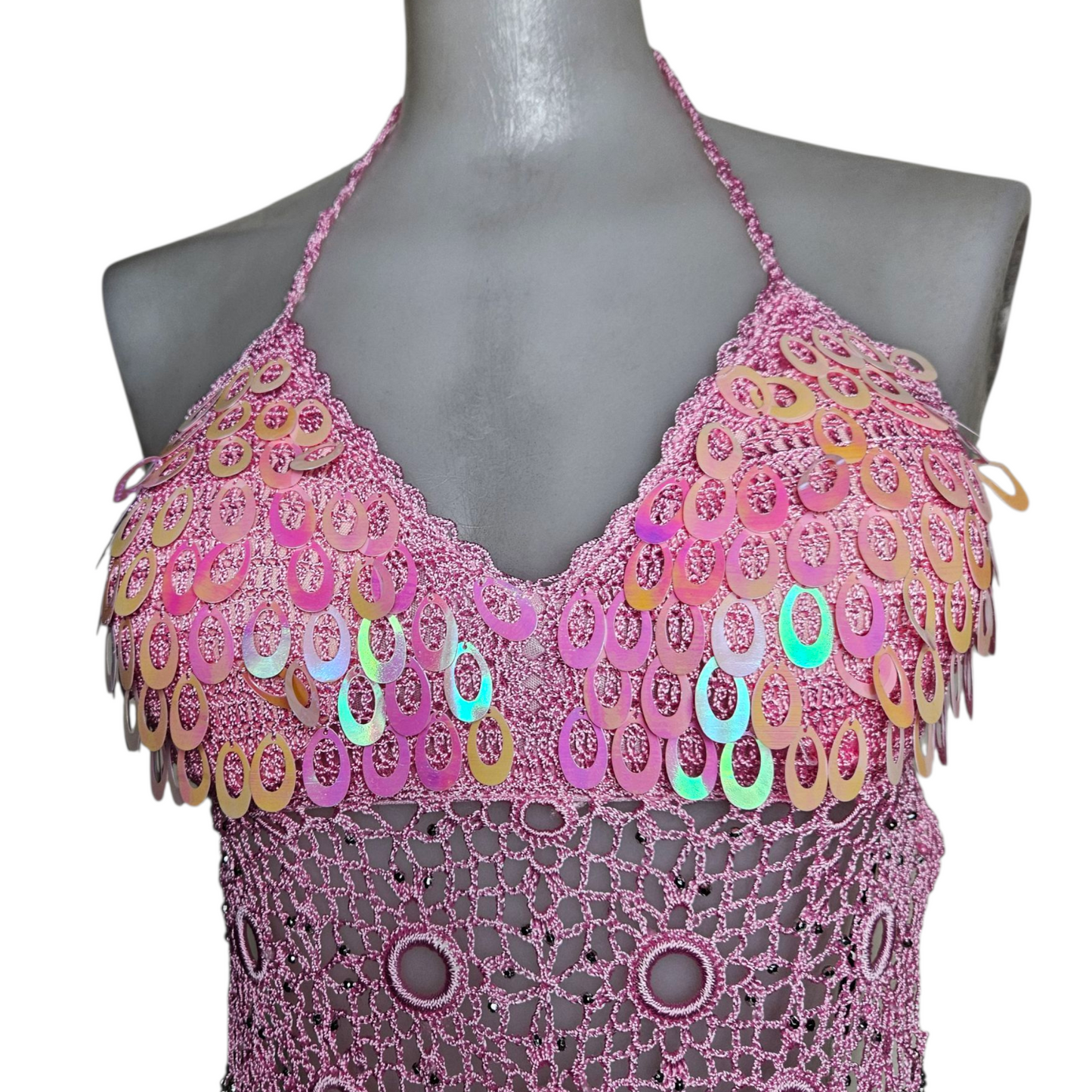 Dos nu brodé de sequins