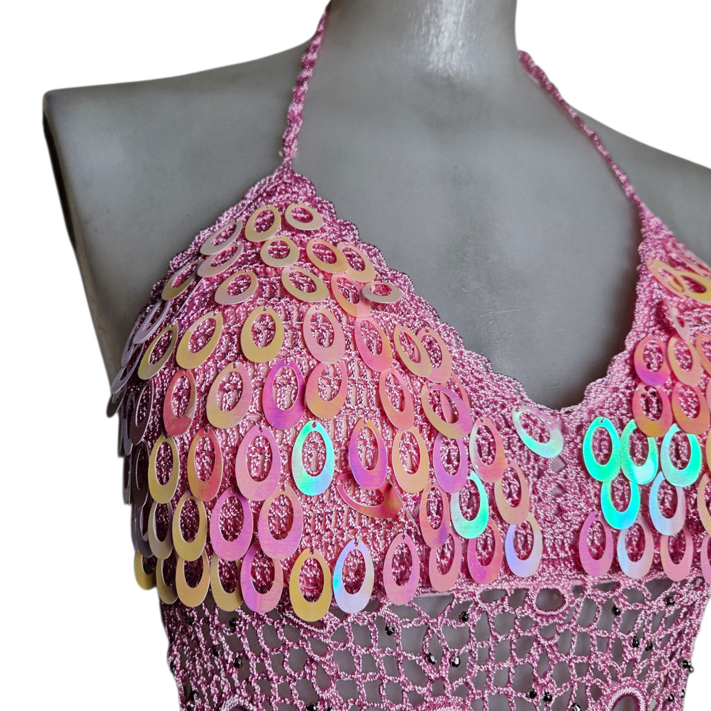 Dos nu brodé de sequins