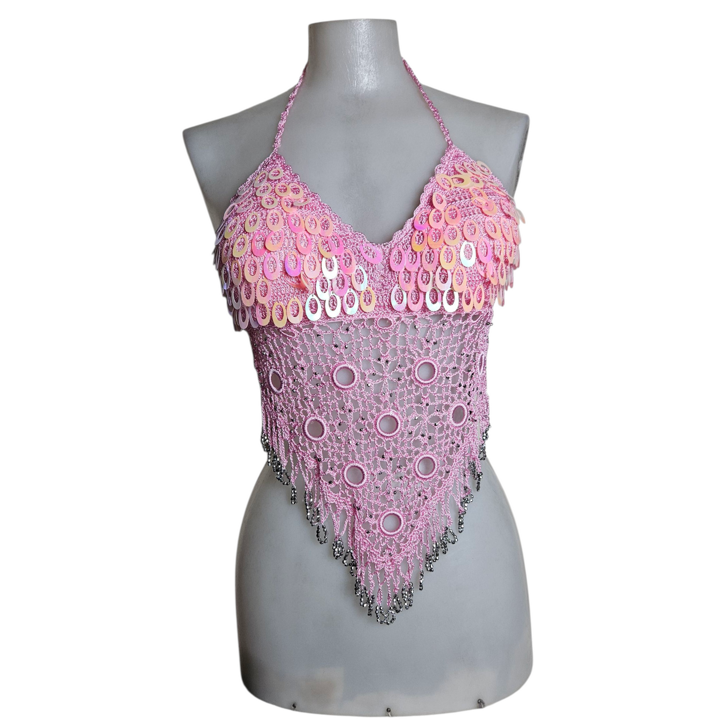 Dos nu brodé de sequins
