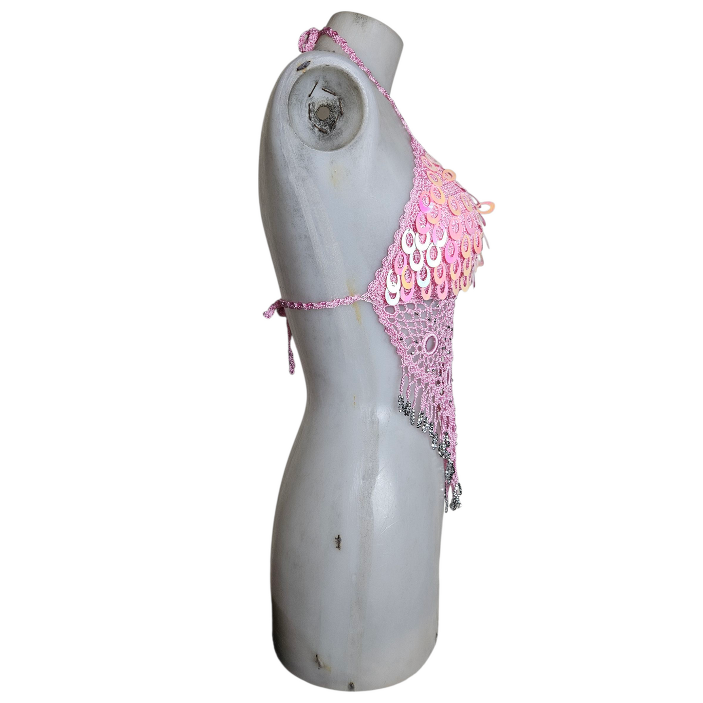Dos nu brodé de sequins