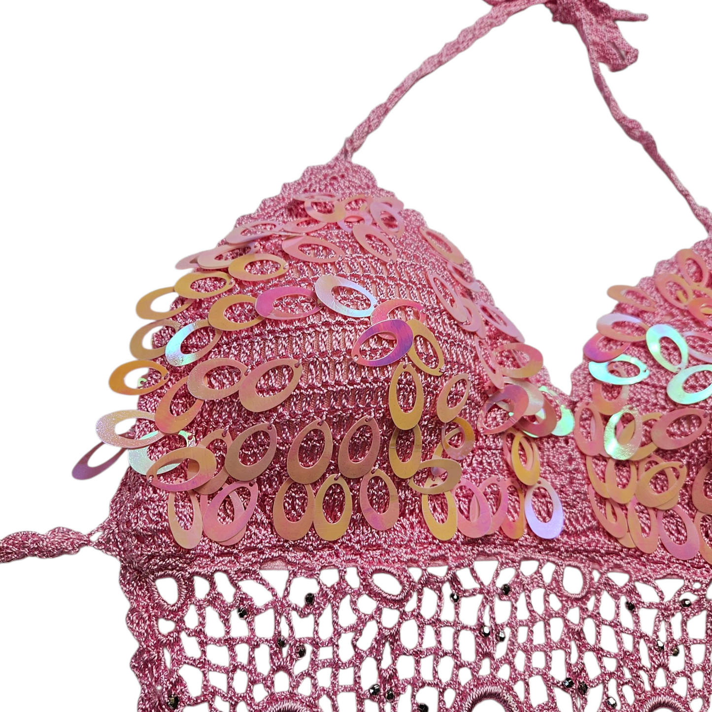 Dos nu brodé de sequins