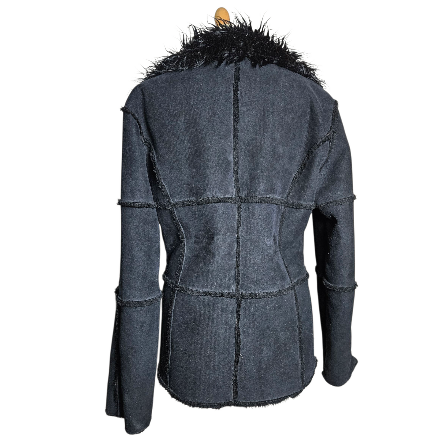 Short coat with faux fur