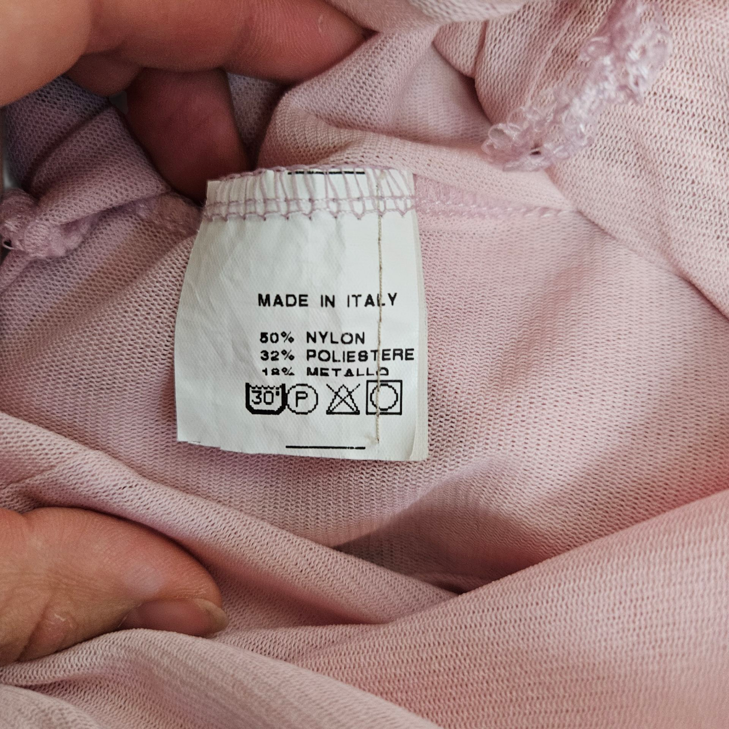 Powder pink two-material top