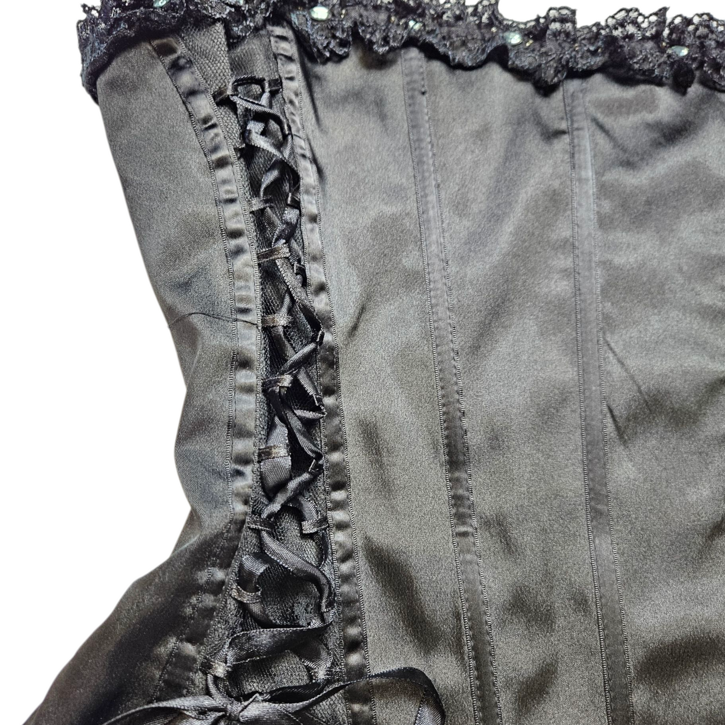 Satin corset-style top