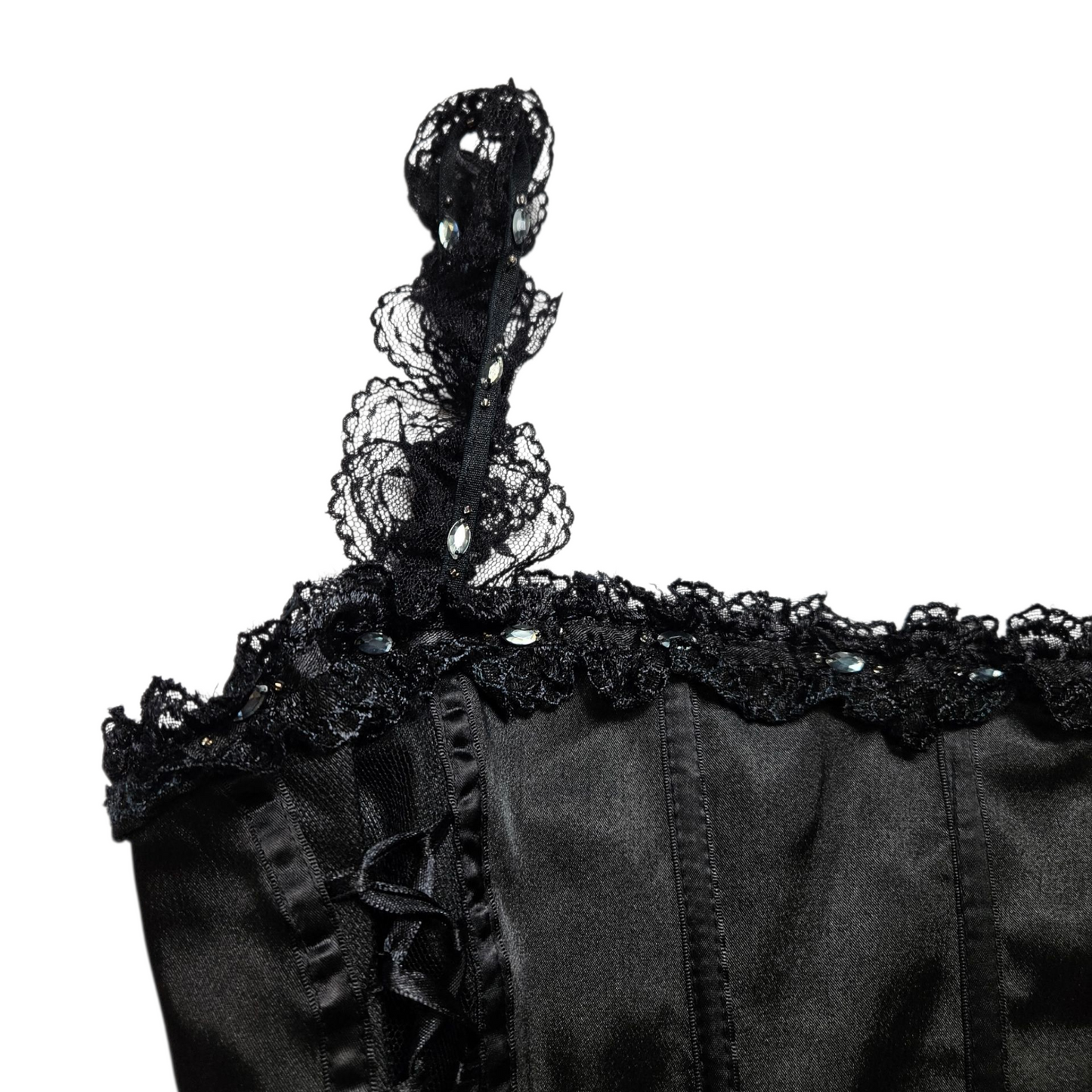 Satin corset-style top