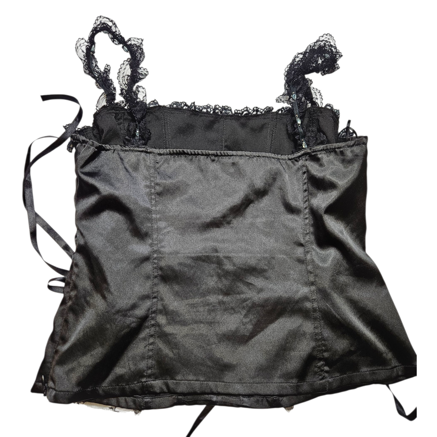 Satin corset-style top