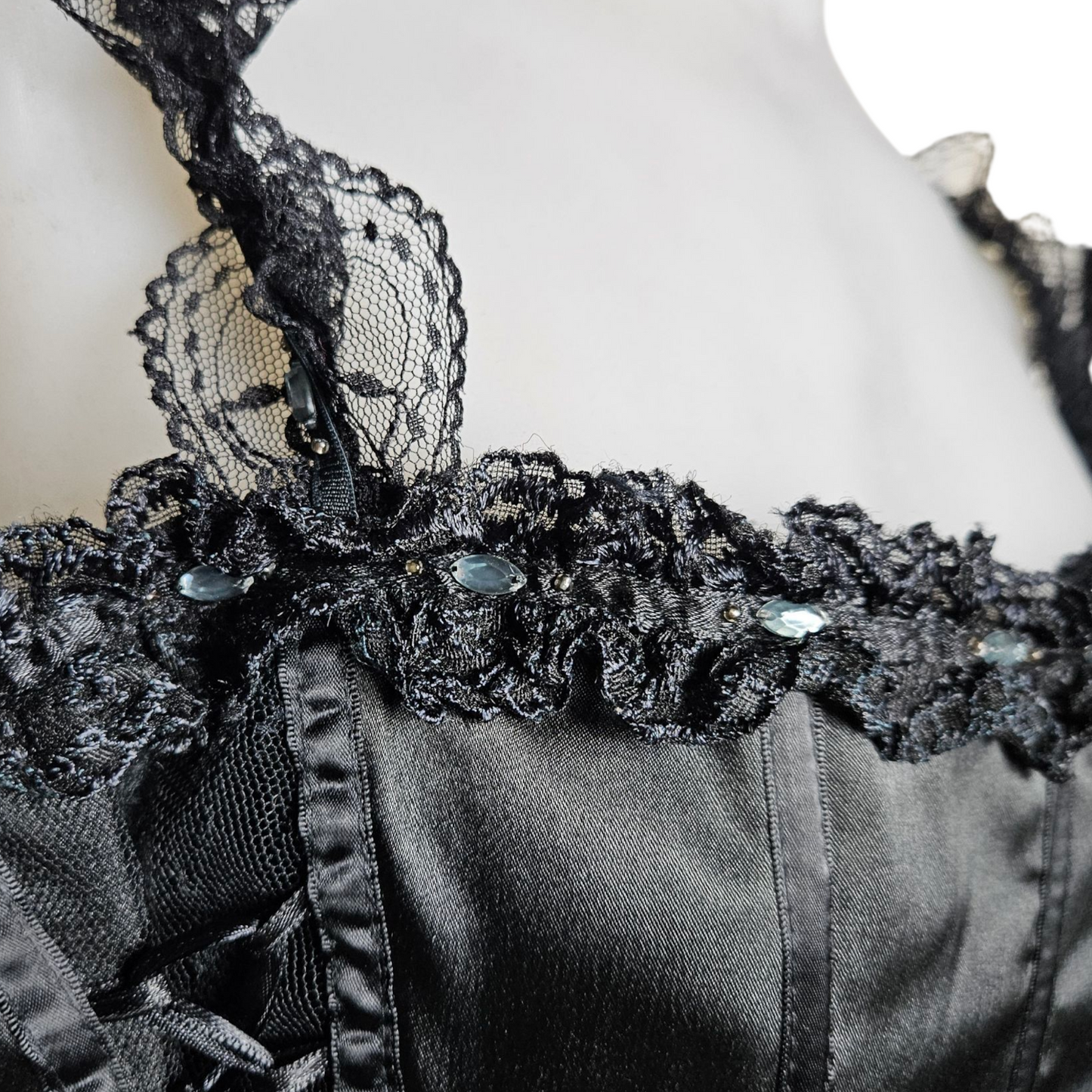 Satin corset-style top