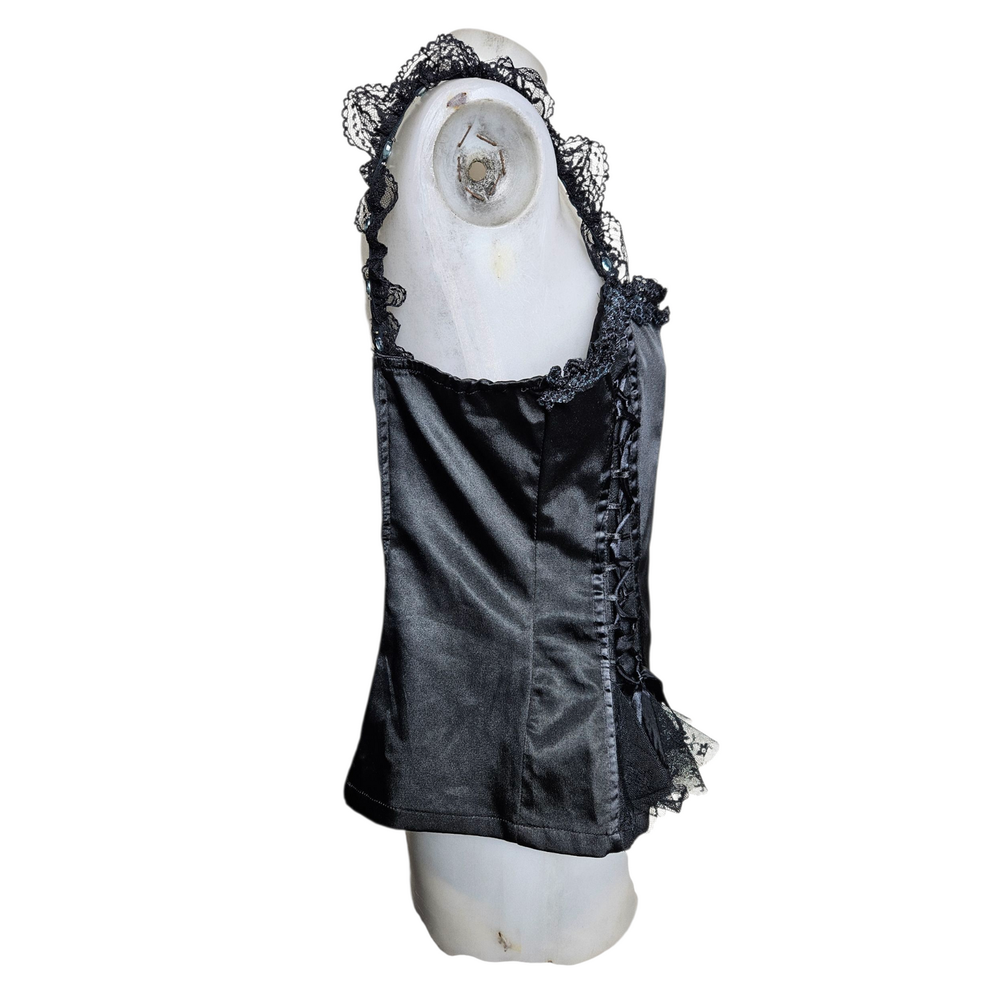 Satin corset-style top