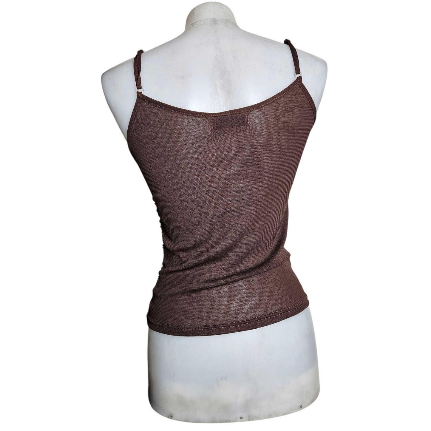 Brown voile top with sequins