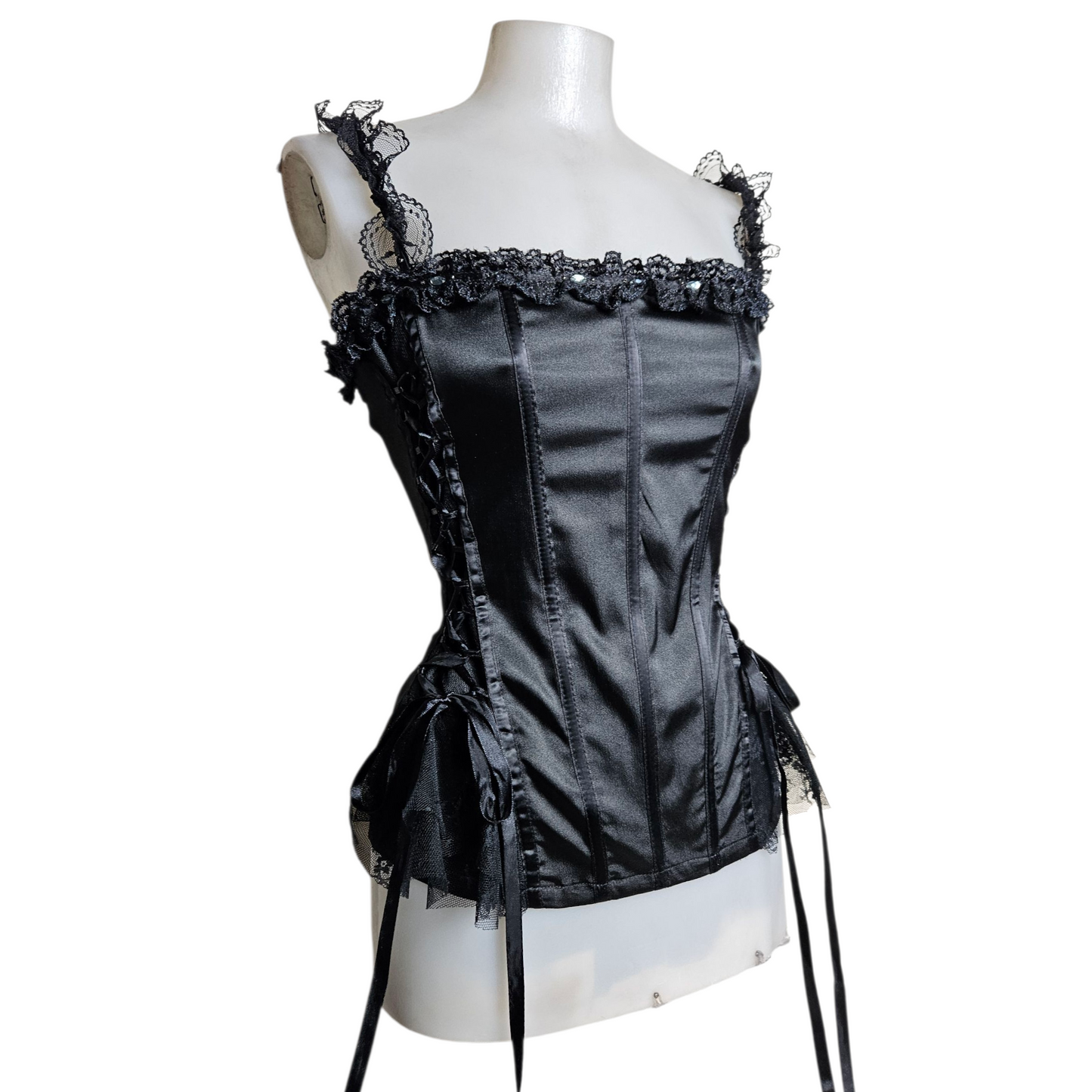 Satin corset-style top