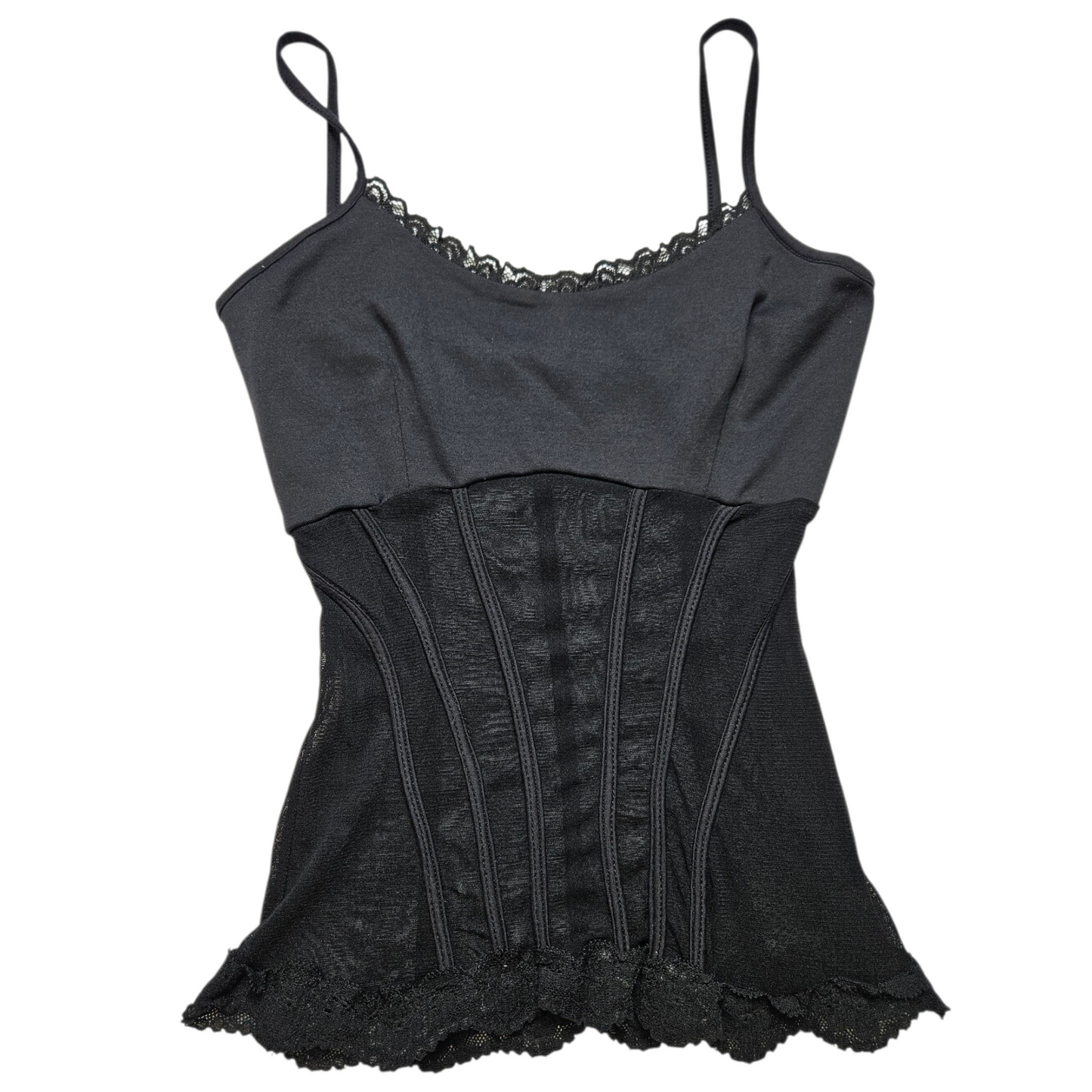 Two-material transparent top at the belly