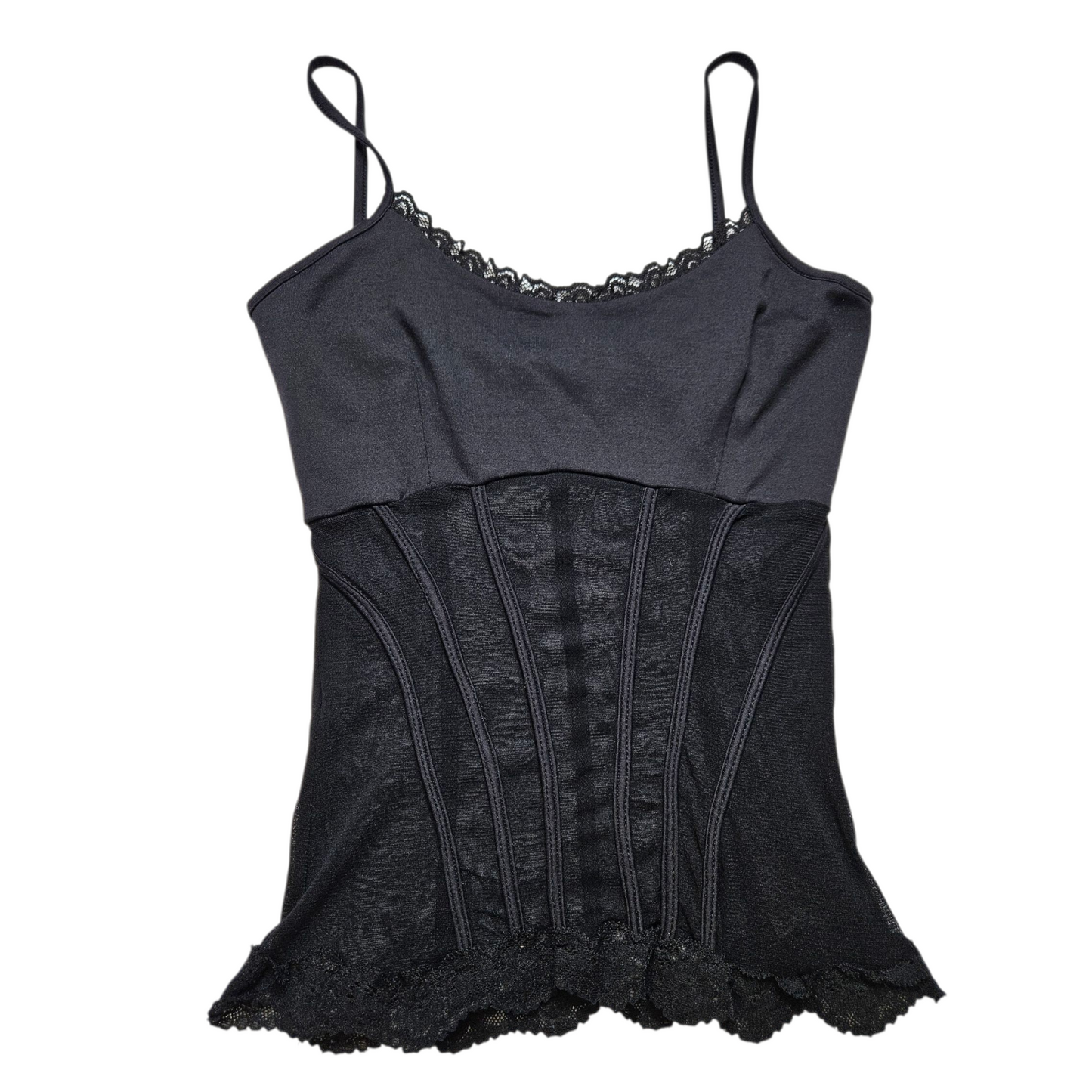 Two-material transparent top at the belly
