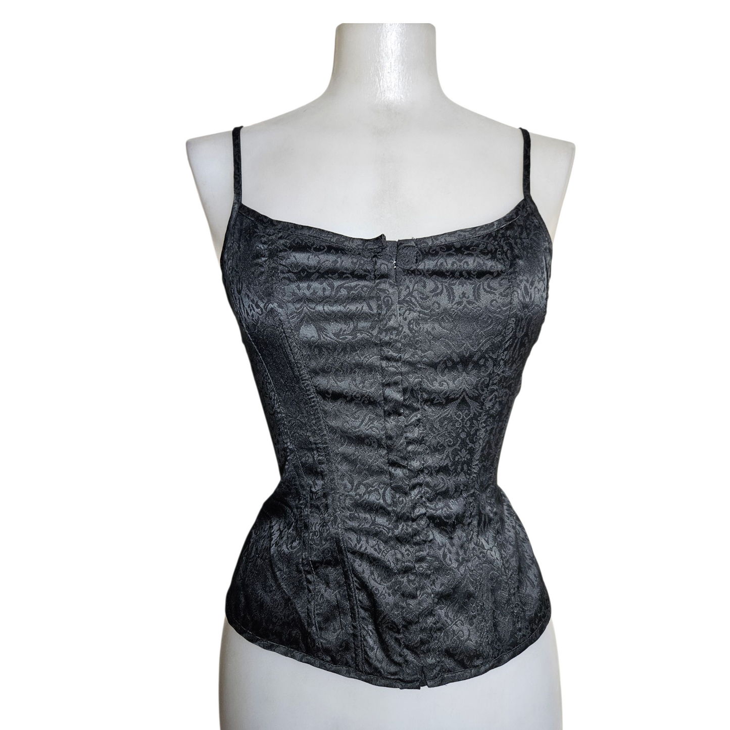 Black top with arabesque pattern