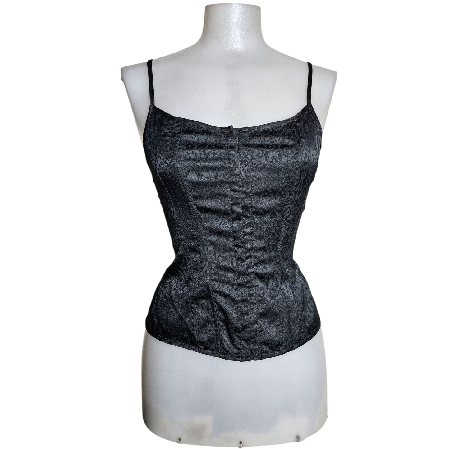 Black top with arabesque pattern