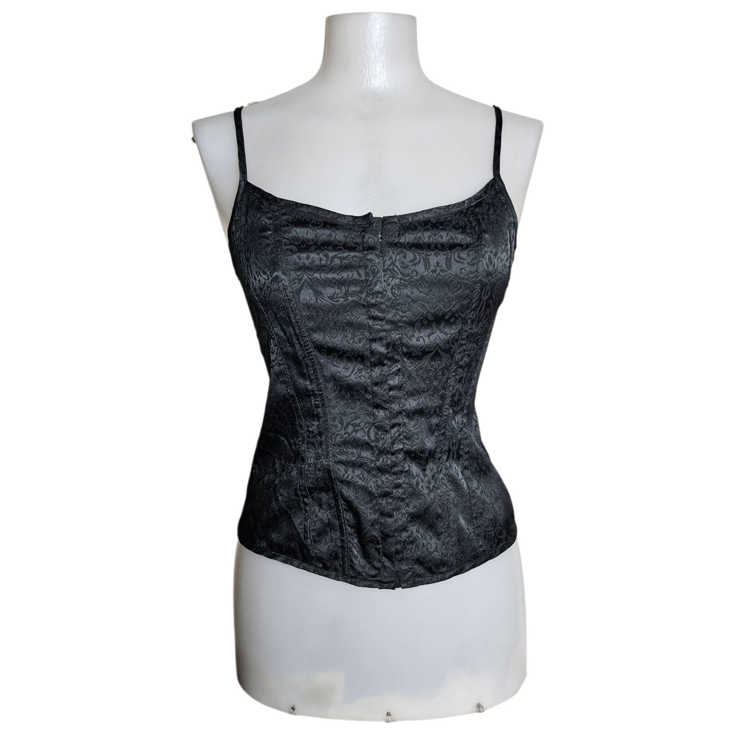 Black top with arabesque pattern